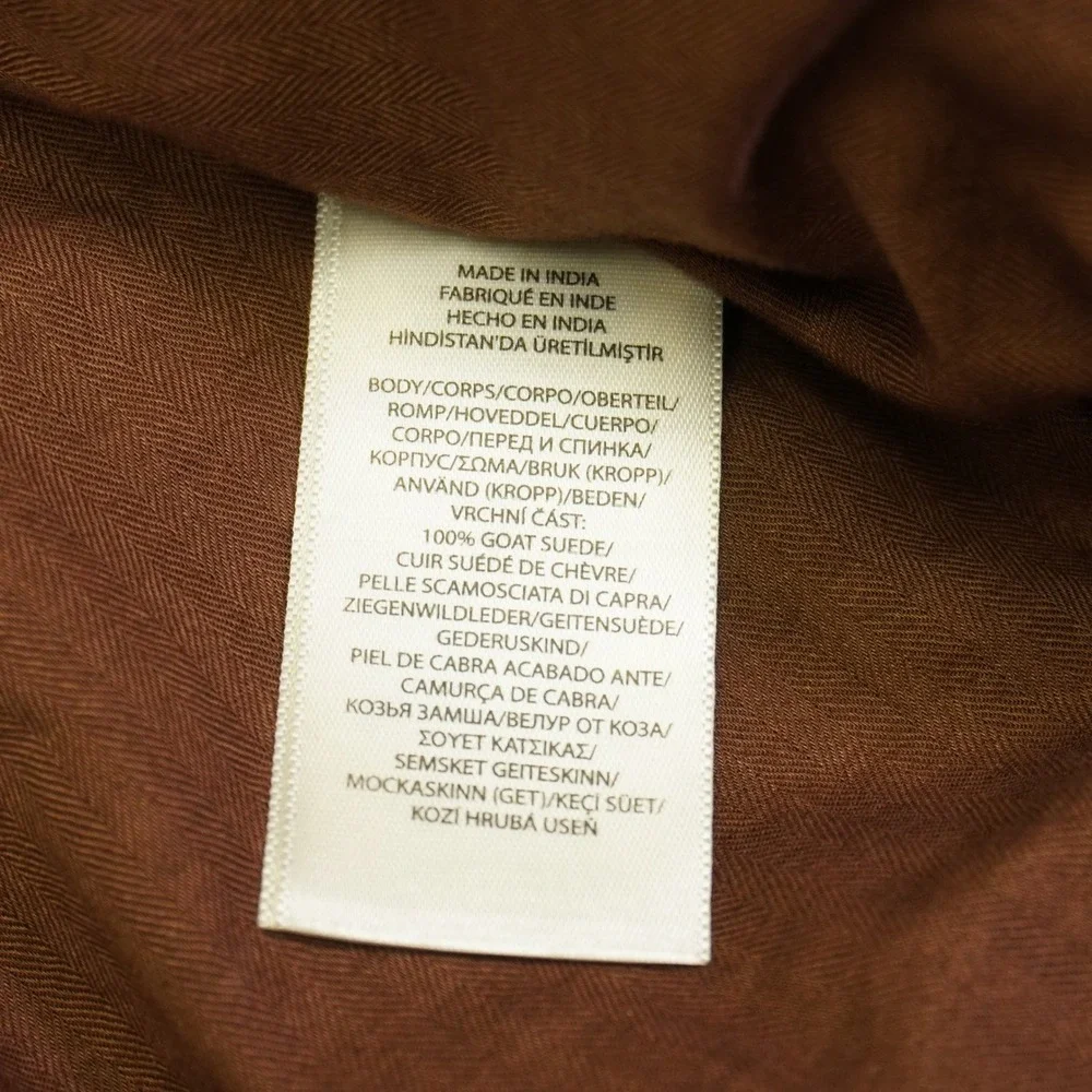 Polo Ralph Lauren Goat Suede Bomber Jacket Mens XL Tan Full Zip Utility Pocket